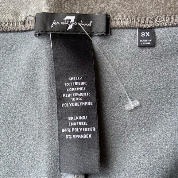 NWT 7 For  All Mankind Faux Leather Legging - Picture 5 of 12